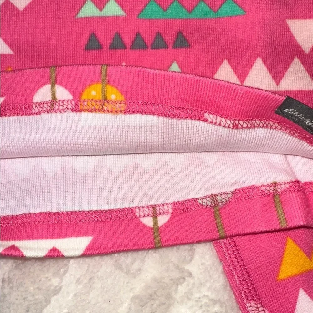 Eddie Bauer 2T Toddler Girl Azalea Pink Long Sleeve Jogger Pants Cotton PJ Set